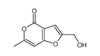 2-(hydroxymethyl)-6-methylfuro[3,2-c]pyran-4-one结构式