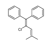 (2-chloro-4-methyl-1-phenylpenta-1,3-dienyl)benzene结构式