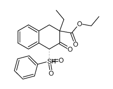 4-Benzenesulfonyl-2-ethyl-3-oxo-1,2,3,4-tetrahydro-naphthalene-2-carboxylic acid ethyl ester结构式