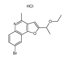 8-Bromo-2-(1-ethoxy-ethyl)-4-methyl-furo[3,2-c]quinoline; hydrochloride结构式