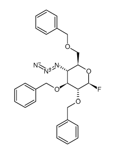 4-azido-2,3,6-tri-O-benzyl-4-deoxy-β-D-glucopyranosyl fluoride Structure