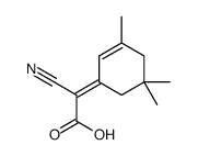 2-cyano-2-(3,5,5-trimethylcyclohex-2-en-1-ylidene)acetic acid Structure