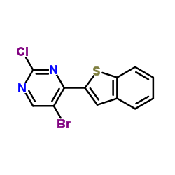 4-(1-Benzothiophen-2-yl)-5-bromo-2-chloropyrimidine Structure