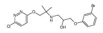 1-(3-Bromophenoxy)-3-[1,1-dimethyl-2-(3-chloro-6-pyridazinyloxy)ethylamino]-2-propanol Structure