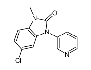 5-chloro-1-methyl-3-pyridin-3-ylbenzimidazol-2-one结构式