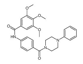 3,4,5-trimethoxy-N-[4-(4-phenylpiperazine-1-carbonyl)phenyl]benzamide Structure