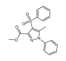 3-methoxycarbonyl-5-methyl-1-phenyl-4-phenylsulphonylpyrazole结构式