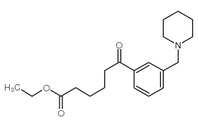 ETHYL 6-OXO-6-[3-(PIPERIDINOMETHYL)PHENYL]HEXANOATE结构式