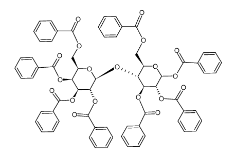 2,3,4,6-tetra-O-benzoyl-β-D-galactopyranosyl-(1->4)-1,2,3,6-tetra-O-benzoyl-D-glucopyranose结构式