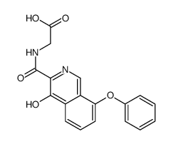 2-[(4-hydroxy-8-phenoxyisoquinoline-3-carbonyl)amino]acetic acid结构式