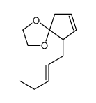 9-pent-2-enyl-1,4-dioxaspiro[4.4]non-7-ene Structure