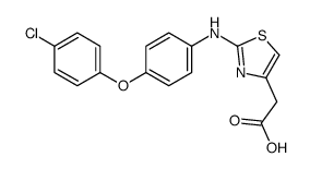 2-[2-[4-(4-chlorophenoxy)anilino]-1,3-thiazol-4-yl]acetic acid Structure