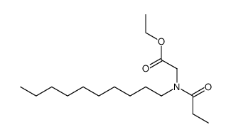 (Decyl-propionyl-amino)-acetic acid ethyl ester Structure