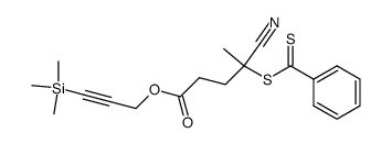 4-cyano-4-methyl-4-thiobenzoylsulfanyl-butyric acid 3-trimethylsilanyl-prop-2-ynyl ester结构式