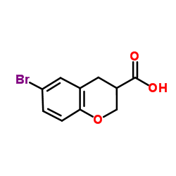 6-Bromo-3-chromanecarboxylic acid structure