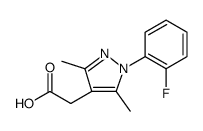 1H-Pyrazole-4-acetic acid, 1-(2-fluorophenyl)-3,5-dimethyl结构式