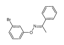 (E)-1-phenylethanone O-(3-bromophenyl)oxime Structure