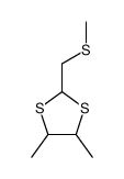 4,5-dimethyl-2-(methylsulfanylmethyl)-1,3-dithiolane Structure