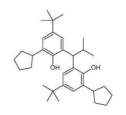 2,2'-(2-methylpropylidene)bis[6-cyclopentyl-4-(1,1-dimethylethyl)phenol] Structure