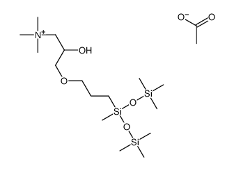 2-hydroxy-3-[3-[1,3,3,3-tetramethyl-1-[(trimethylsilyl)oxy]disiloxanyl]propoxy]propyltrimethylammonium acetate结构式