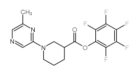 (2,3,4,5,6-pentafluorophenyl) 1-(6-methylpyrazin-2-yl)piperidine-3-carboxylate Structure