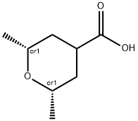 rac-(2R,4r,6S)-2,6-dimethyloxane-4-carboxylic acid Structure