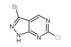 3-溴-6-氯-1H-吡唑并[3,4-d]嘧啶结构式