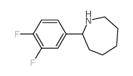 2-(3,4-二氟苯基)-氮杂烷结构式