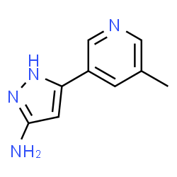 5-(5-methyl-pyridin-3-yl)-1H-pyrazol-3-ylamine结构式