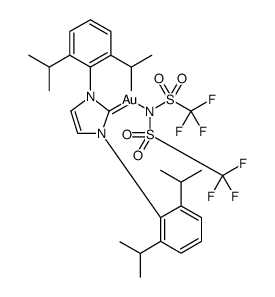 [1,3-Bis(2,6-di-i-propylphenyl)imidazol-2-ylidene][bis(trifluoromethanesulfonyl)imide]gold(I) picture