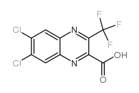 6,7-Dichloro-3-(trifluoromethyl)quinoxaline-2-carboxylic acid structure