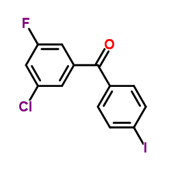 (3-Chloro-5-fluorophenyl)(4-iodophenyl)methanone Structure