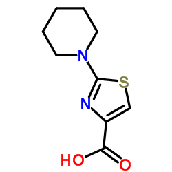 2-(哌啶-1-基)噻唑-4-羧酸结构式
