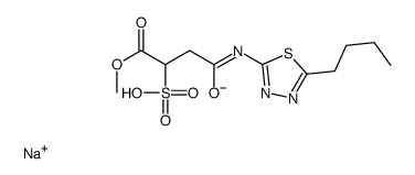 sodium,4-[(5-butyl-1,3,4-thiadiazol-2-yl)amino]-1-methoxy-1,4-dioxobutane-2-sulfonate结构式