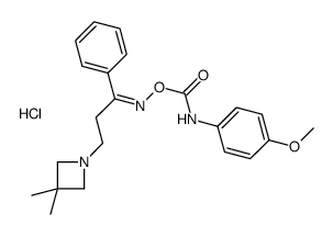 [(Z)-[3-(3,3-dimethylazetidin-1-yl)-1-phenylpropylidene]amino] N-(4-methoxyphenyl)carbamate,hydrochloride结构式