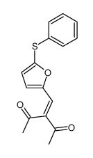 3-((5-(phenylthio)furan-2-yl)methylene)pentane-2,4-dione Structure
