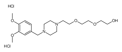 2-[2-[2-[4-[(3,4-dimethoxyphenyl)methyl]piperazin-1-yl]ethoxy]ethoxy]ethanol,dihydrochloride结构式