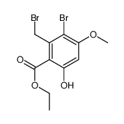 ethyl 3-bromo-2-(bromomethyl)-6-hydroxy-4-methoxybenzoate结构式