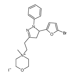 1-Phenyl-3-(2-Morpholino-aethyl)-5-<5-brom-furyl-(2)>-Δ2-pyrazolin-iodmethylat Structure