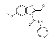 2-Chloromethyl-3-carboxy-5-methoxybenzofuran anilide结构式