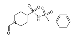 N-(benzylsulfonyl)-1-formylpiperidine-4-sulfonamide Structure