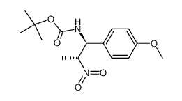 (1S,2R)-1-(p-methoxyphenyl)-2-(nitropropyl)carbamic acid tert-butyl ester Structure
