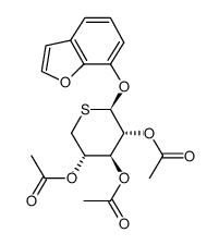 7-benzofuranyl 2,3,4-tri-O-acetyl-5-thio-β-D-xylopyranoside Structure