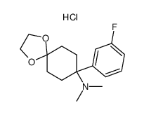 [8-(3-Fluoro-phenyl)-1,4-dioxa-spiro[4.5]dec-8-yl]-dimethyl-amine hydrochloride结构式