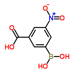 3-羧基-5-硝基苯硼酸结构式