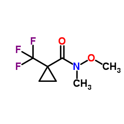 N-Methoxy-N-methyl-1-(trifluoromethyl)cyclopropanecarboxamide结构式