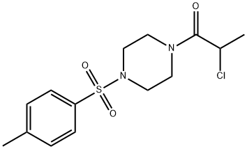 1-Propanone, 2-chloro-1-[4-[(4-methylphenyl)sulfonyl]-1-piperazinyl]- Structure