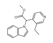 methyl α-(3-ethyl-4-pyridyl)-1-indoleacetate结构式