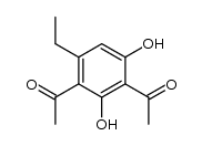 1,1'-(4-ethyl-2,6-dihydroxy-1,3-phenylene)diethanone结构式