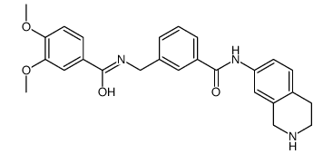 3,4-Dimethoxy-N-[3-(1,2,3,4-tetrahydro-7-isoquinolinylcarbamoyl)b enzyl]benzamide Structure